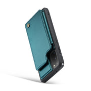 For Samsung Galaxy S20 CaseMe C22 Card Slots Holder RFID Anti-theft Phone Case(Blue Green)
