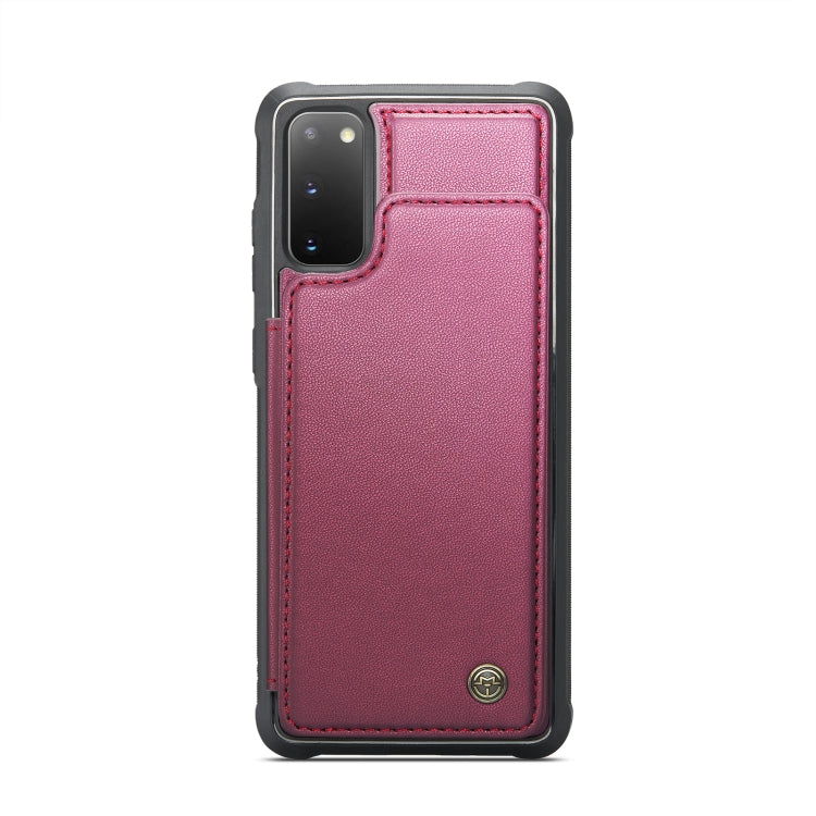 For Samsung Galaxy S20 CaseMe C22 Card Slots Holder RFID Anti-theft Phone Case(Wine Red) - free shipping - PMC Jewellery - Order now!