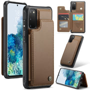 For Samsung Galaxy S20 CaseMe C22 Card Slots Holder RFID Anti-theft Phone Case(Brown)