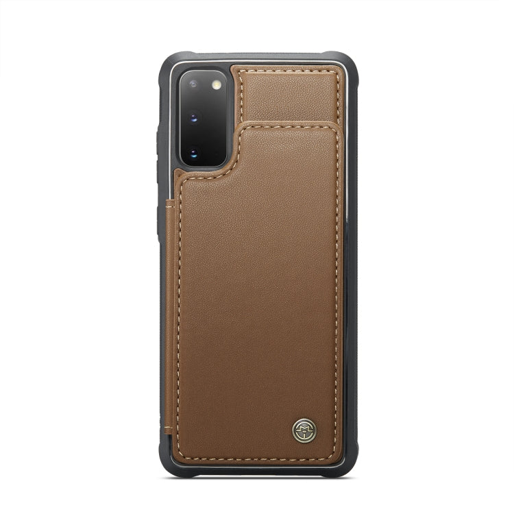 For Samsung Galaxy S20 CaseMe C22 Card Slots Holder RFID Anti-theft Phone Case(Brown) - free shipping - PMC Jewellery - Order now!