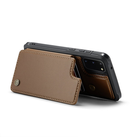 For Samsung Galaxy S20 CaseMe C22 Card Slots Holder RFID Anti-theft Phone Case(Brown)