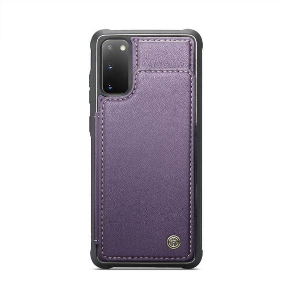 For Samsung Galaxy S20 CaseMe C22 Card Slots Holder RFID Anti-theft Phone Case(Purple)