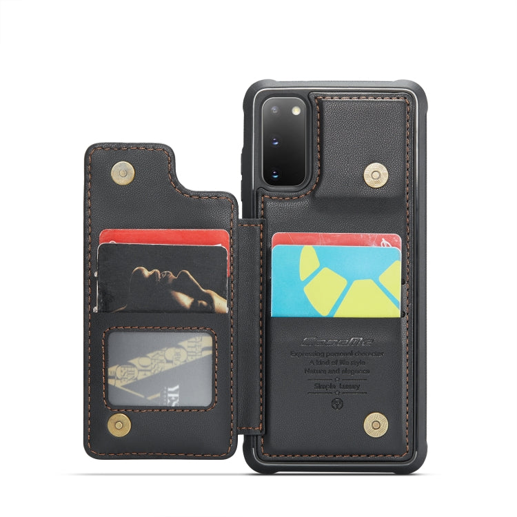 For Samsung Galaxy S20 CaseMe C22 Card Slots Holder RFID Anti-theft Phone Case(Black)