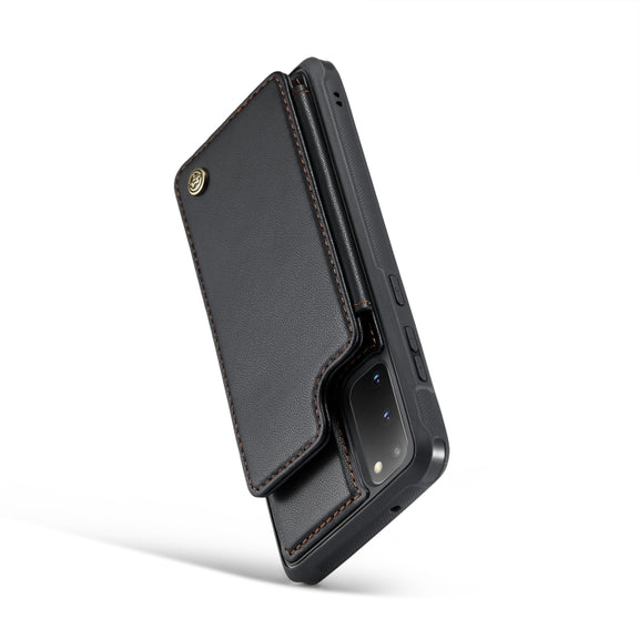 For Samsung Galaxy S20 CaseMe C22 Card Slots Holder RFID Anti-theft Phone Case(Black)