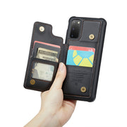 For Samsung Galaxy S20 CaseMe C22 Card Slots Holder RFID Anti-theft Phone Case(Black)
