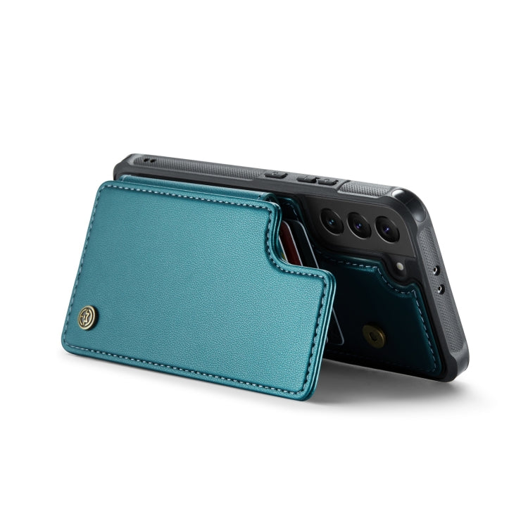 For Samsung Galaxy S21 5G CaseMe C22 Card Slots Holder RFID Anti-theft Phone Case(Blue Green) - free shipping - PMC Jewellery - Order now!