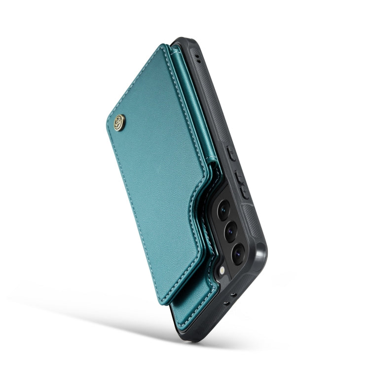 For Samsung Galaxy S21 5G CaseMe C22 Card Slots Holder RFID Anti-theft Phone Case(Blue Green) - free shipping - PMC Jewellery - Order now!