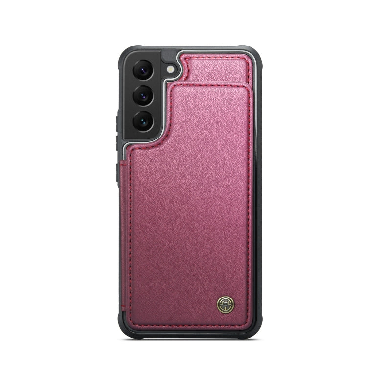 For Samsung Galaxy S21 5G CaseMe C22 Card Slots Holder RFID Anti-theft Phone Case(Wine Red) - free shipping - PMC Jewellery - Order now!