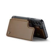 For Samsung Galaxy S21 5G CaseMe C22 Card Slots Holder RFID Anti-theft Phone Case(Brown)