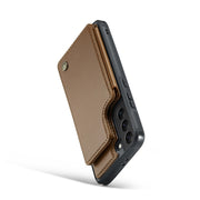 For Samsung Galaxy S21 5G CaseMe C22 Card Slots Holder RFID Anti-theft Phone Case(Brown)