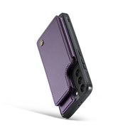 For Samsung Galaxy S21 5G CaseMe C22 Card Slots Holder RFID Anti-theft Phone Case(Purple)
