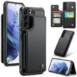 For Samsung Galaxy S21 5G CaseMe C22 Card Slots Holder RFID Anti-theft Phone Case(Black) - free shipping - PMC Jewellery - Order now!