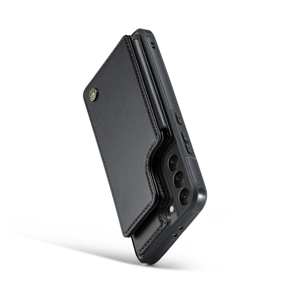 For Samsung Galaxy S21 5G CaseMe C22 Card Slots Holder RFID Anti-theft Phone Case(Black)