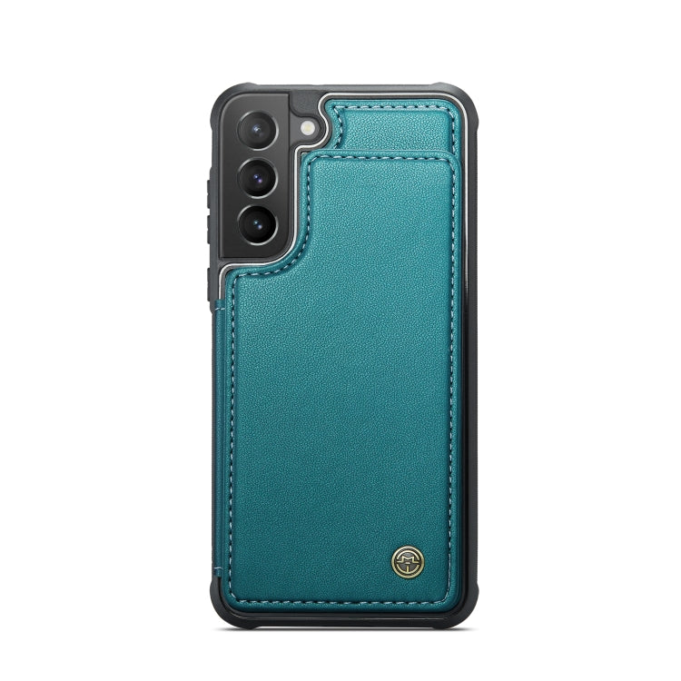 For Samsung Galaxy S21+ 5G CaseMe C22 Card Slots Holder RFID Anti-theft Phone Case(Blue Green) - free shipping - PMC Jewellery - Order now!