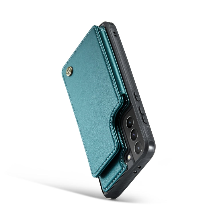 For Samsung Galaxy S21+ 5G CaseMe C22 Card Slots Holder RFID Anti-theft Phone Case(Blue Green) - free shipping - PMC Jewellery - Order now!