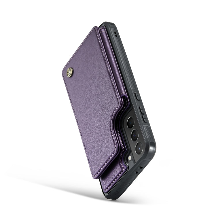 For Samsung Galaxy S21+ 5G CaseMe C22 Card Slots Holder RFID Anti-theft Phone Case(Purple) - free shipping - PMC Jewellery - Order now!