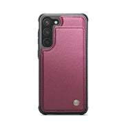 For Samsung Galaxy S23 5G CaseMe C22 Card Slots Holder RFID Anti-theft Phone Case(Wine Red)