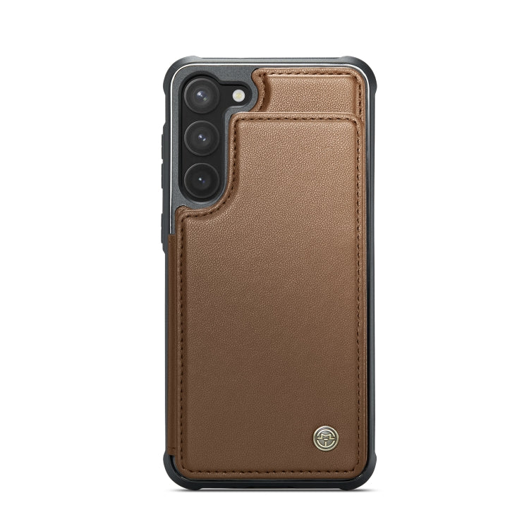 For Samsung Galaxy S23 5G CaseMe C22 Card Slots Holder RFID Anti-theft Phone Case(Brown)