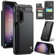 For Samsung Galaxy S23 5G CaseMe C22 Card Slots Holder RFID Anti-theft Phone Case(Black) - free shipping - PMC Jewellery - Order now!