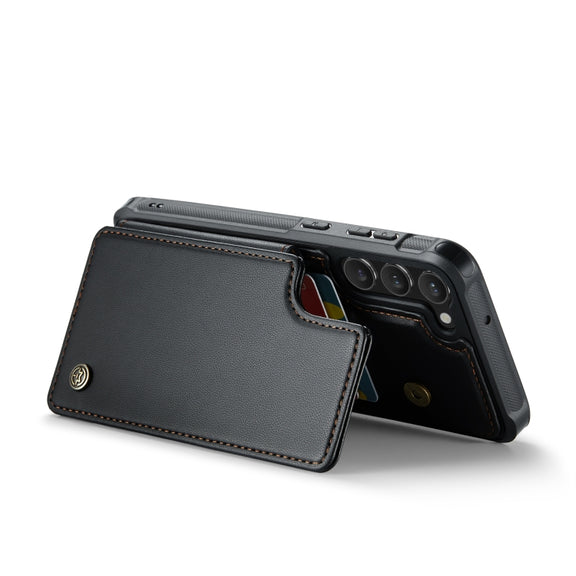 For Samsung Galaxy S23 5G CaseMe C22 Card Slots Holder RFID Anti-theft Phone Case(Black)