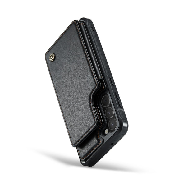For Samsung Galaxy S23 5G CaseMe C22 Card Slots Holder RFID Anti-theft Phone Case(Black)