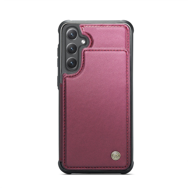For Samsung Galaxy S23 FE 5G CaseMe C22 Card Slots Holder RFID Anti-theft Phone Case(Wine Red) - free shipping - PMC Jewellery - Order now!