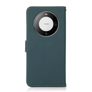 For Huawei Mate 60 KHAZNEH Custer Genuine Leather RFID Phone Case(Green)