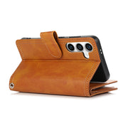 For Samsung Galaxy S24 5G Wristband Card Slot Leather Phone Case(Brown)