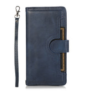 For Samsung Galaxy S24 5G Wristband Card Slot Leather Phone Case(Blue)
