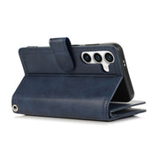 For Samsung Galaxy S24 5G Wristband Card Slot Leather Phone Case(Blue)