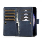 For Samsung Galaxy S24 5G Wristband Card Slot Leather Phone Case(Blue)