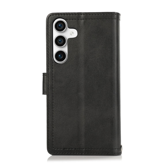 For Samsung Galaxy S24+ 5G Wristband Card Slot Leather Phone Case(Black)