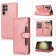 For Samsung Galaxy S24 Ultra 5G Wristband Card Slot Leather Phone Case(Rose Gold) - Galaxy S24 Ultra 5G Cases by PMC Jewellery | Online Shopping South Africa | PMC Jewellery | Buy Now Pay Later Mobicred