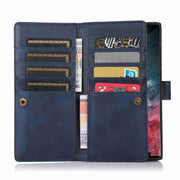 For Samsung Galaxy S24 Ultra 5G Wristband Card Slot Leather Phone Case(Blue)