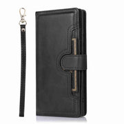For Samsung Galaxy S24 Ultra 5G Wristband Card Slot Leather Phone Case(Black)