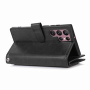 For Samsung Galaxy S24 Ultra 5G Wristband Card Slot Leather Phone Case(Black)