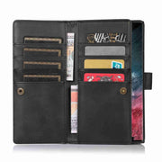 For Samsung Galaxy S24 Ultra 5G Wristband Card Slot Leather Phone Case(Black)