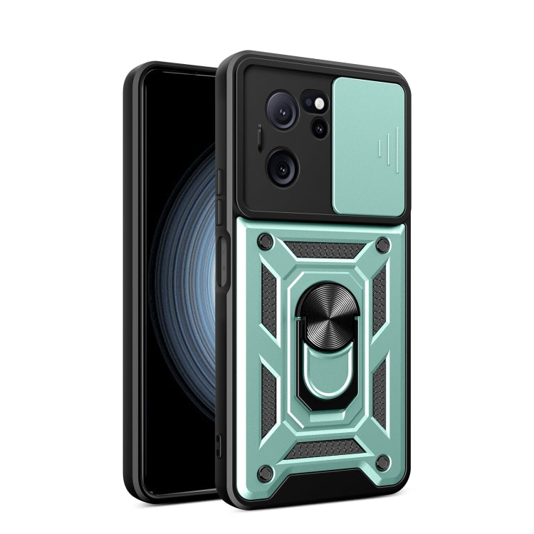 For Xiaomi Redmi K60 Ultra 5G Sliding Camera Cover Design TPU Hybrid PC Phone Case(Mint Green) - free shipping - PMC TechLife - Order now!
