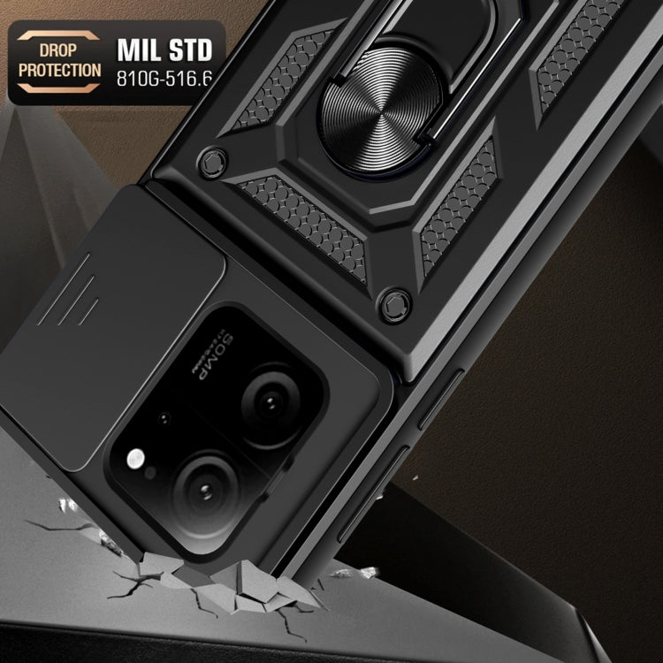 For Xiaomi 13T/13T Pro/Redmi K60 Ultra Sliding Camera Cover Design TPU Hybrid PC Phone Case(Mint Green) - Redmi K60 Ultra Cases by PMC TechLife | Online Shopping South Africa | PMC TechLife | Buy Now Pay Later Mobicred