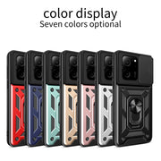For Xiaomi 13T/13T Pro/Redmi K60 Ultra Sliding Camera Cover Design TPU Hybrid PC Phone Case(Rose Gold)