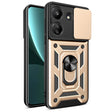 For Xiaomi Redmi 13C 4G Sliding Camera Cover Design TPU Hybrid PC Phone Case(Gold) - 13C Cases by PMC TechLife | Online Shopping South Africa | PMC TechLife | Buy Now Pay Later Mobicred