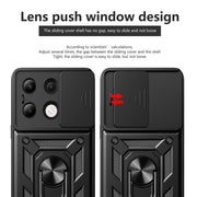 For Xiaomi Redmi Note 13 4G Global Sliding Camera Cover Design TPU Hybrid PC Phone Case(Gold)