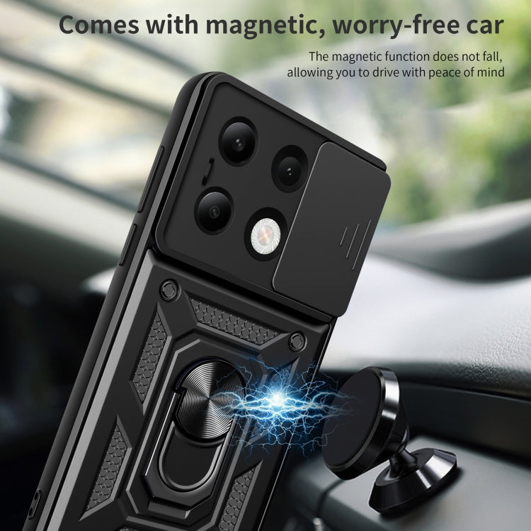For Xiaomi Redmi Note 13 4G Global Sliding Camera Cover Design TPU Hybrid PC Phone Case(Blue) - Xiaomi Cases by PMC TechLife | Online Shopping South Africa | PMC TechLife | Buy Now Pay Later Mobicred