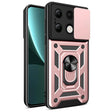 For Xiaomi Redmi Note 13 4G Global Sliding Camera Cover Design TPU Hybrid PC Phone Case(Rose Gold) - Note 13 Cases by PMC TechLife | Online Shopping South Africa | PMC TechLife | Buy Now Pay Later Mobicred