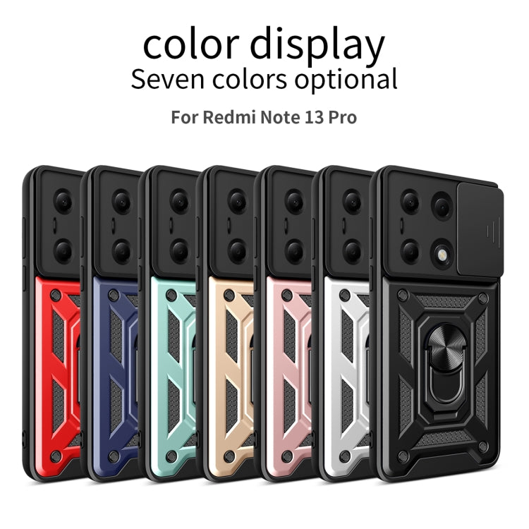 For Xiaomi Redmi Note 13 Pro 4G Global Sliding Camera Cover Design TPU Hybrid PC Phone Case(Red) - Note 13 Pro Cases by PMC TechLife | Online Shopping South Africa | PMC TechLife | Buy Now Pay Later Mobicred