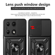 For Xiaomi Redmi Note 13 Pro 4G Global Sliding Camera Cover Design TPU Hybrid PC Phone Case(Silver)