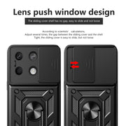For Xiaomi Redmi Note 13 5G Sliding Camera Cover Design TPU Hybrid PC Phone Case(Mint Green)