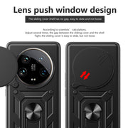 For Xiaomi 14 Ultra Sliding Camera Cover Design TPU Hybrid PC Phone Case(Black)