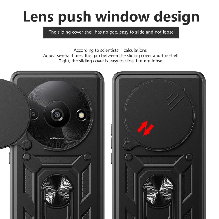For Xiaomi Redmi A3 Sliding Camera Cover Design TPU Hybrid PC Phone Case(Mint Green) - Xiaomi Cases by PMC TechLife | Online Shopping South Africa | PMC TechLife | Buy Now Pay Later Mobicred