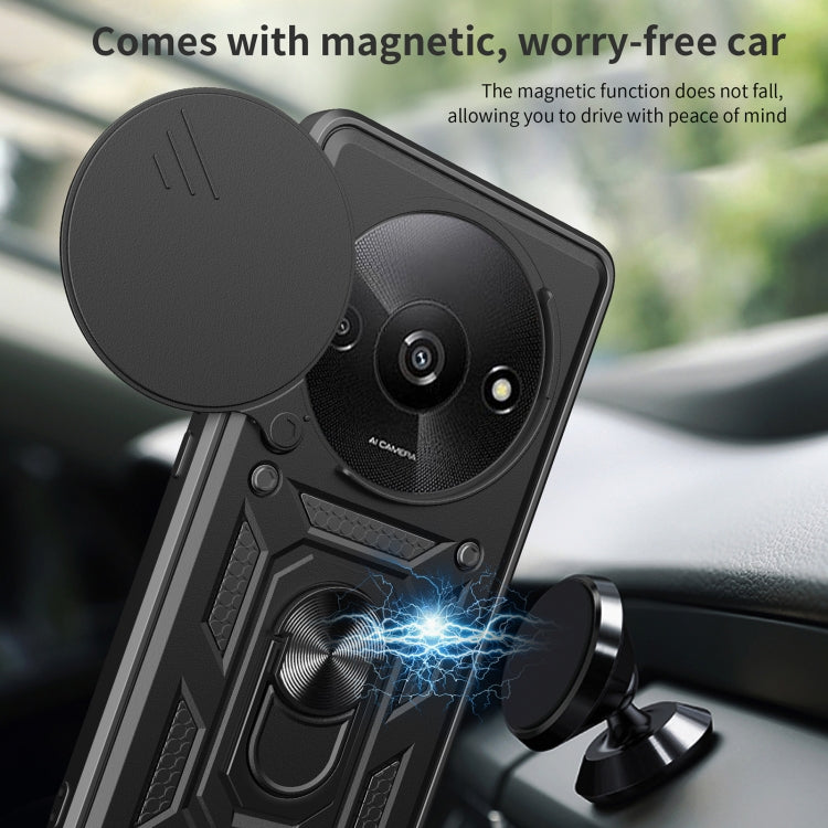 For Xiaomi Redmi A3 Sliding Camera Cover Design TPU Hybrid PC Phone Case(Red) - Xiaomi Cases by PMC TechLife | Online Shopping South Africa | PMC TechLife | Buy Now Pay Later Mobicred